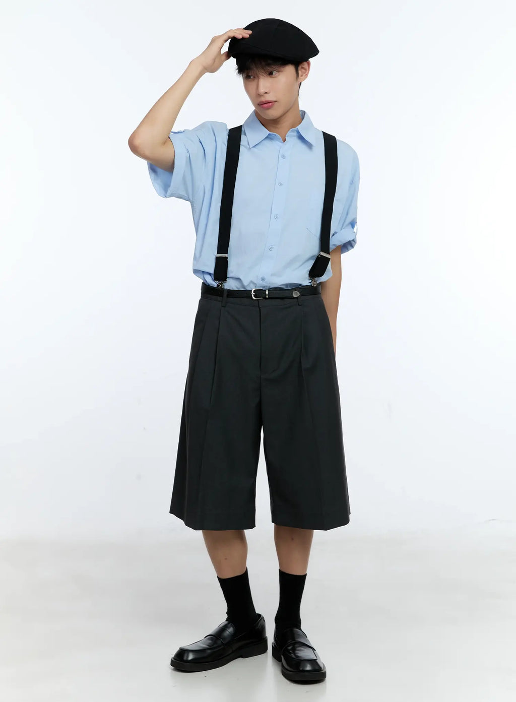 Men's Classic Pleated Bermuda Shorts IG519