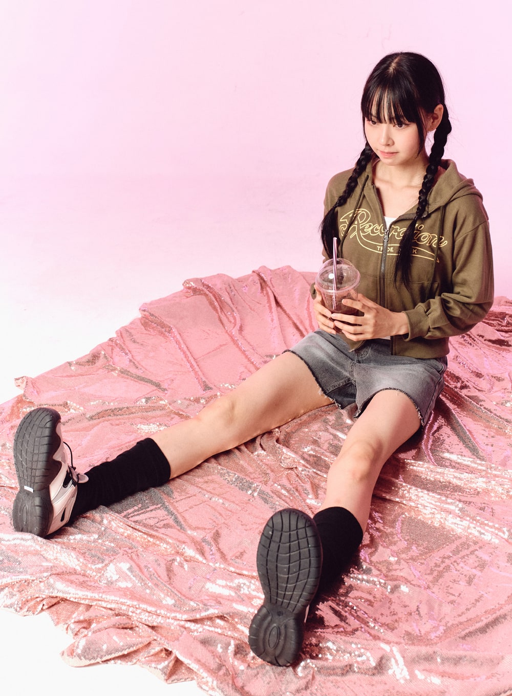 Two-Way Zip-Up Hoodie IG304