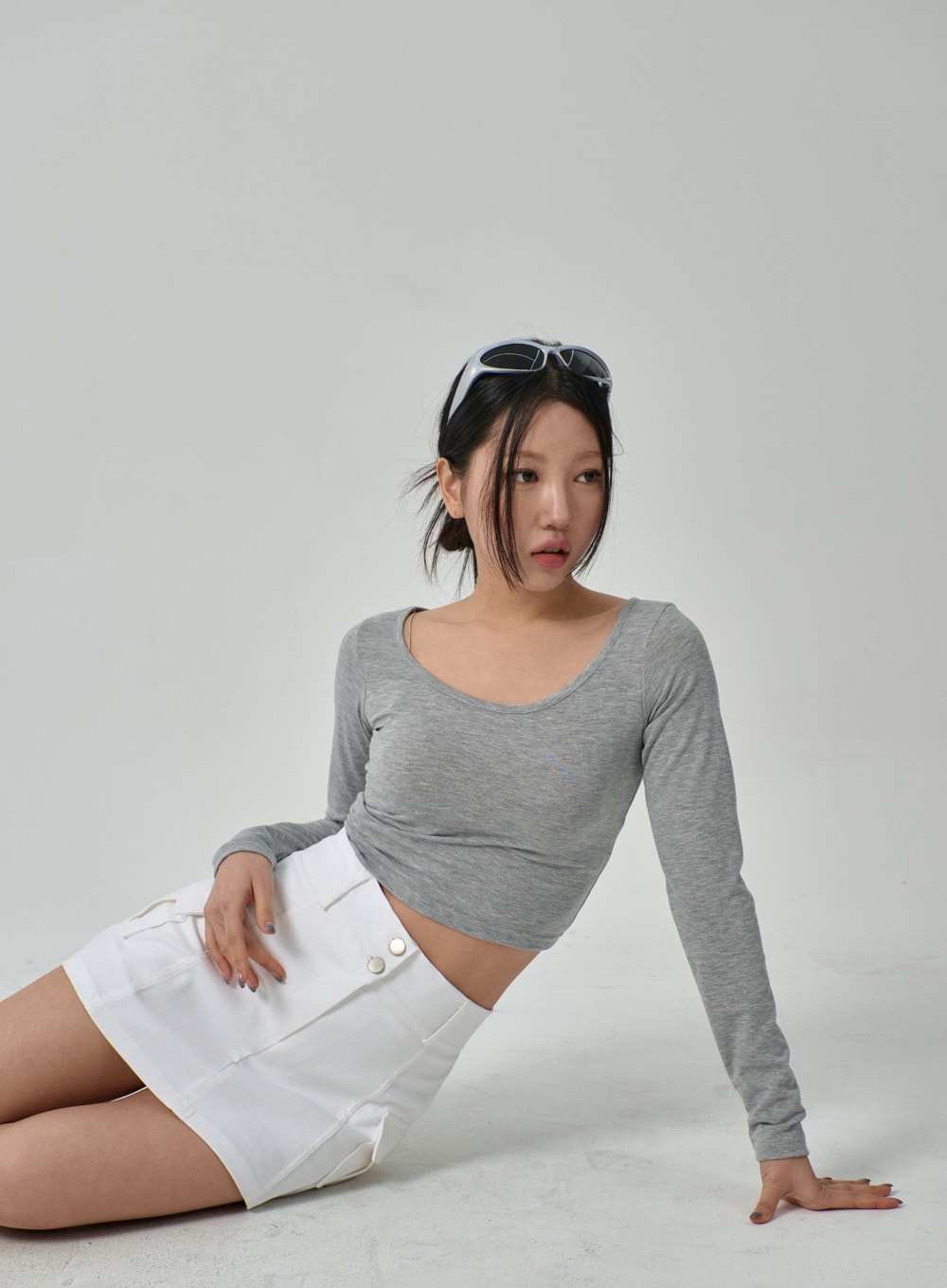 Cropped Scoop Neck Top IF315