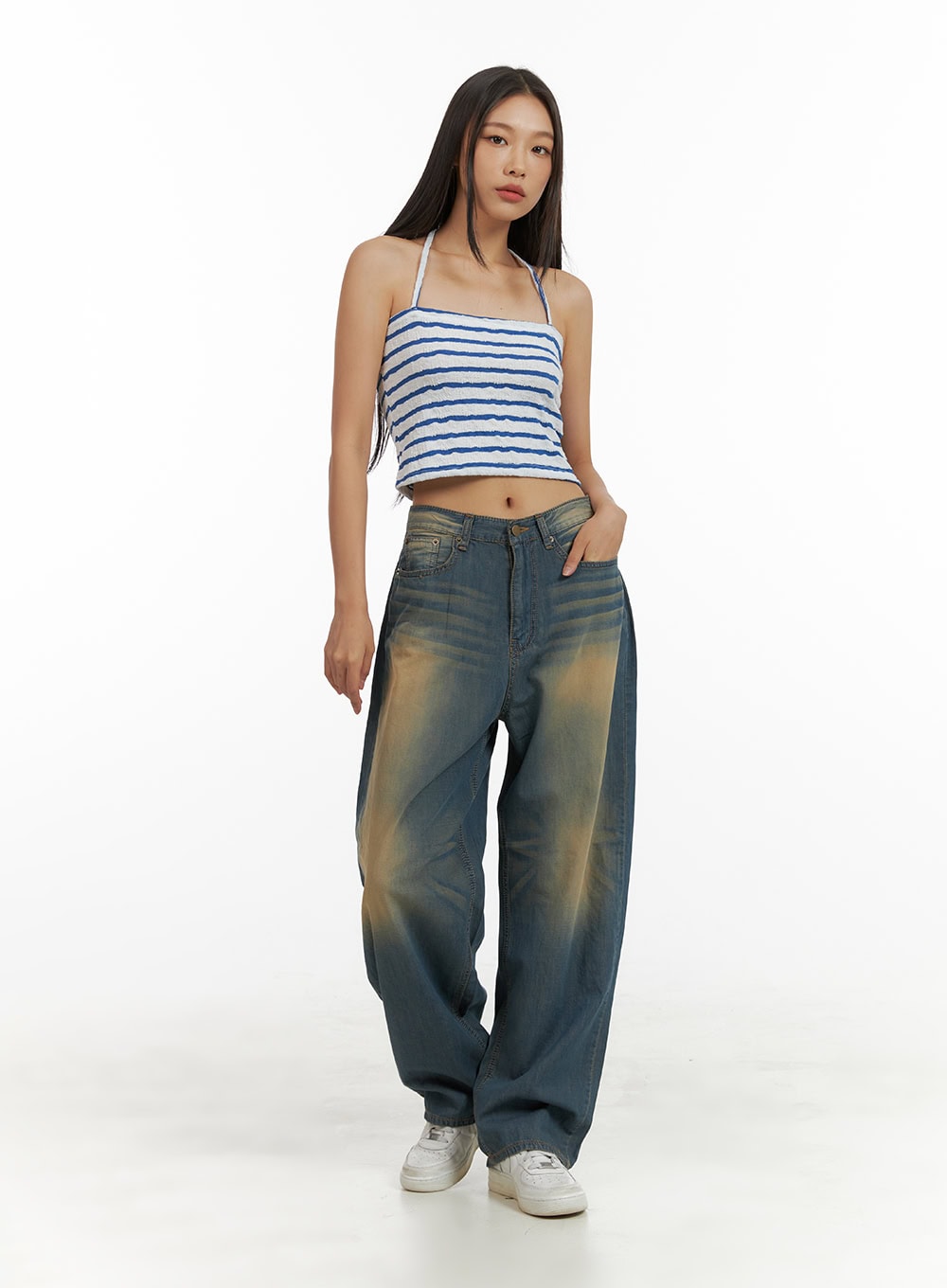 Wide Washed Jeans CU414