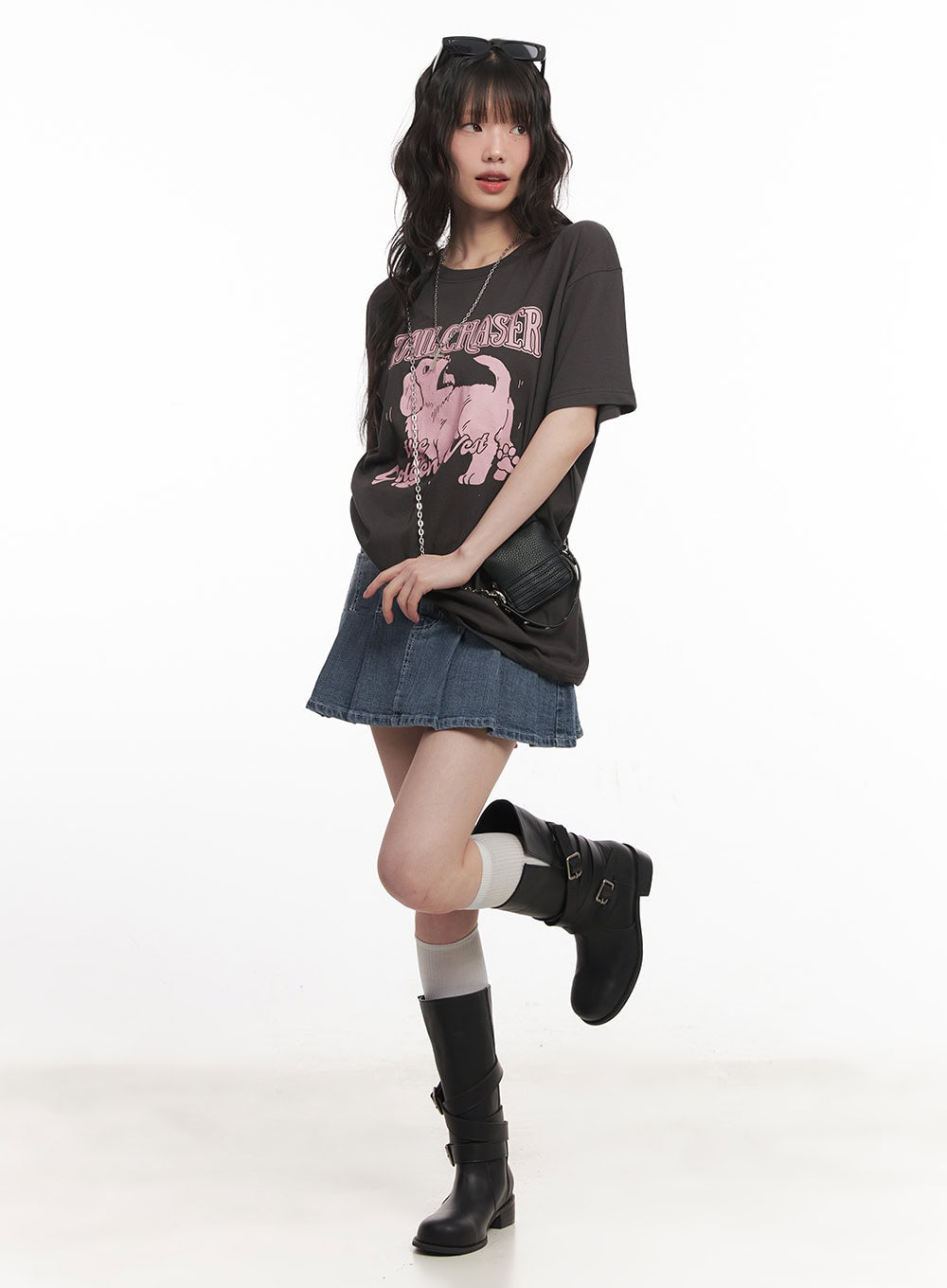 Golden Pup Graphic Oversize T-Shirt IM528