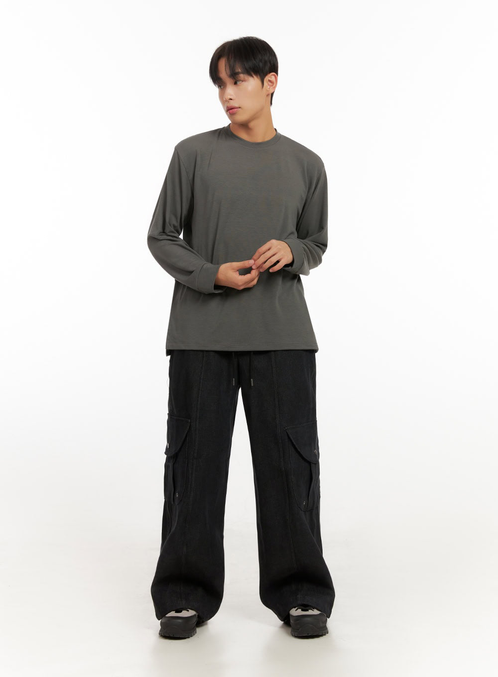 Men's Solid Comfort Long Sleeve Tee ID413