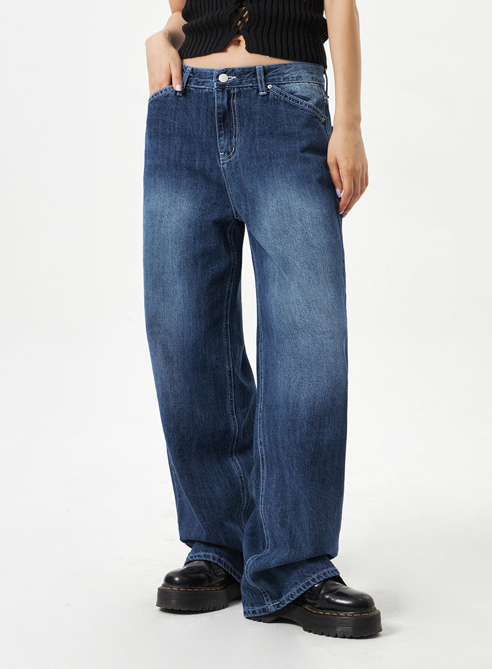 Dark Blue Baggy Pants CA321