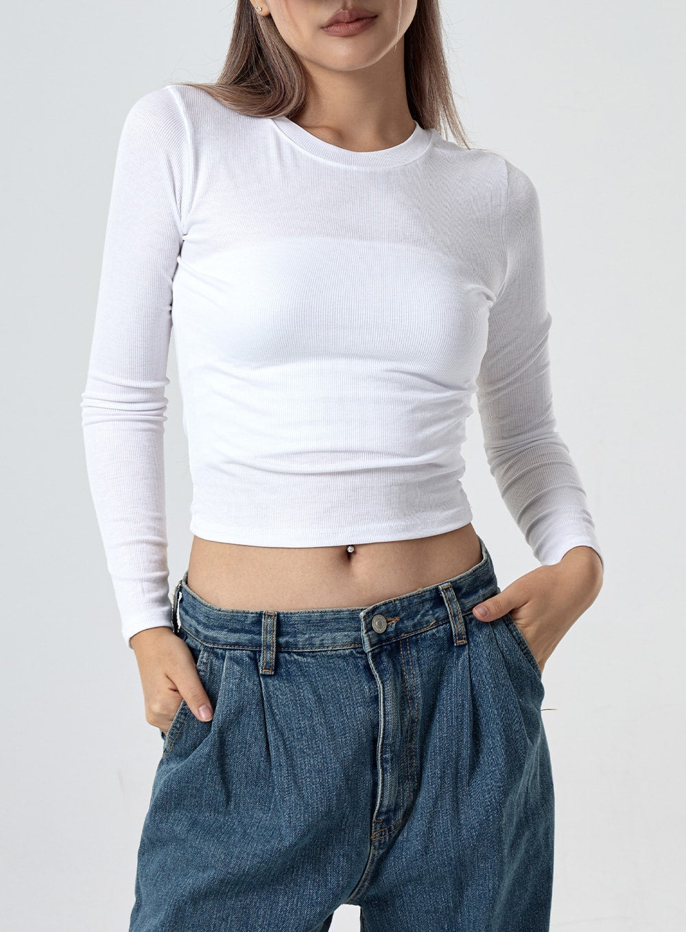 Basic Long Sleeve Crop Tee CG29
