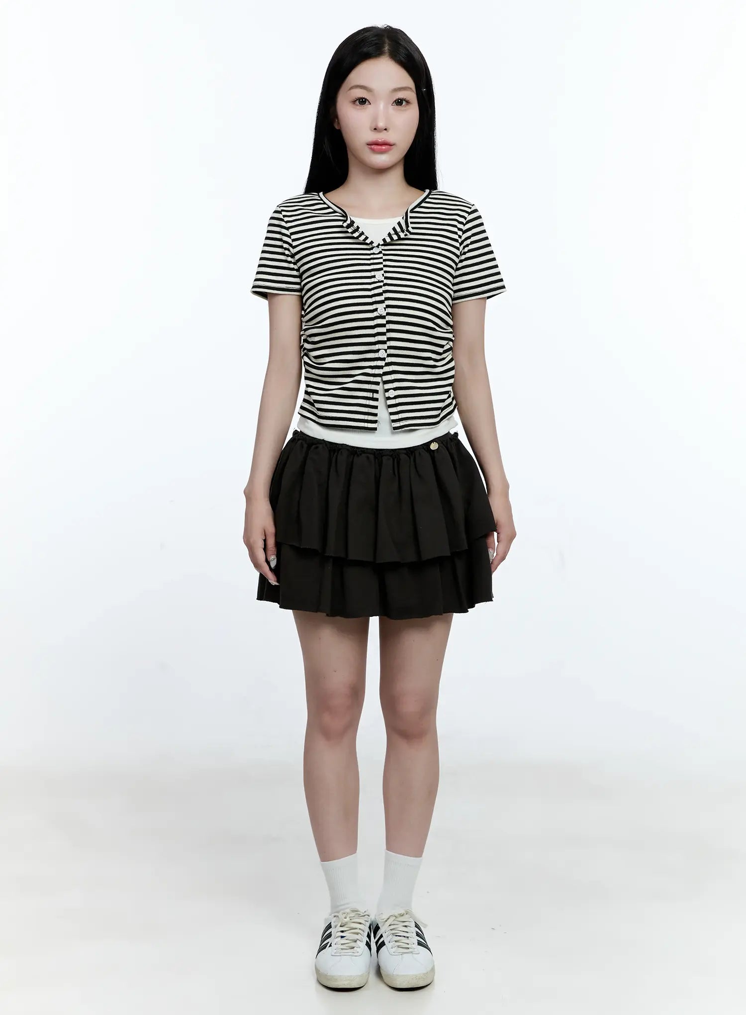 Striped Layered Cardigan CG513