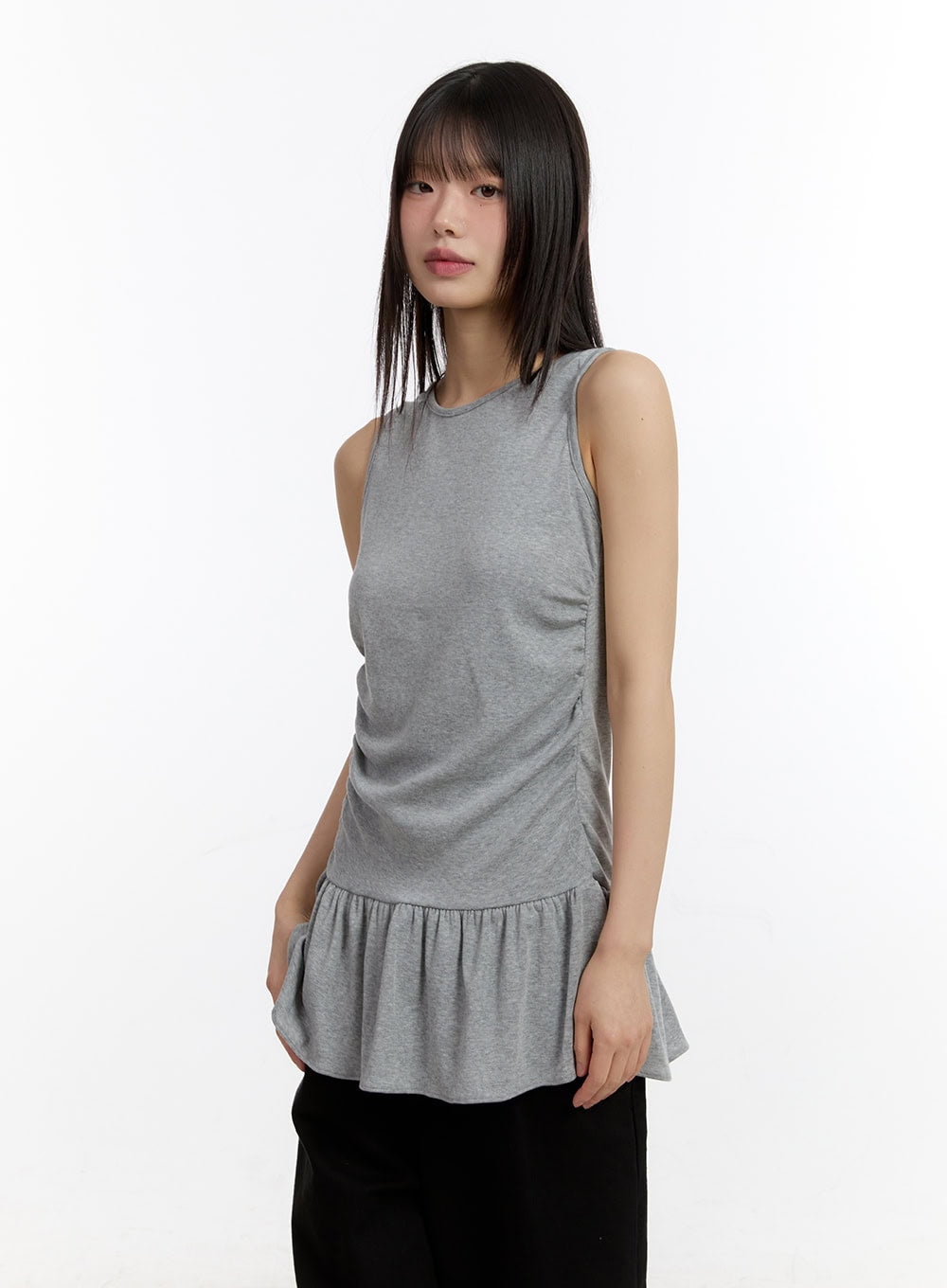 Classic Shirred Sleeveless Mini Dress CA508