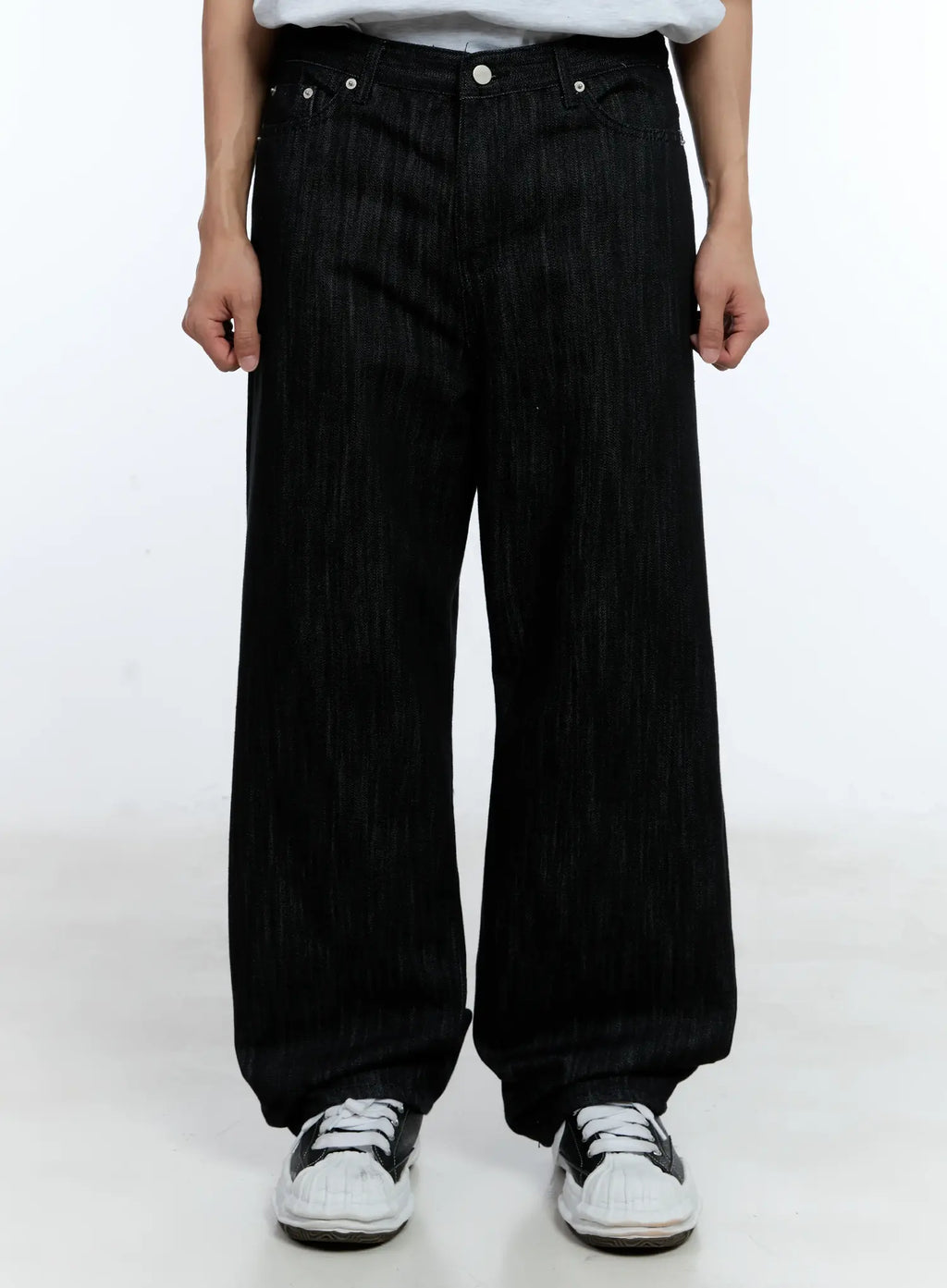 Men's No-Fade Wide-Leg Denim Jeans IL515