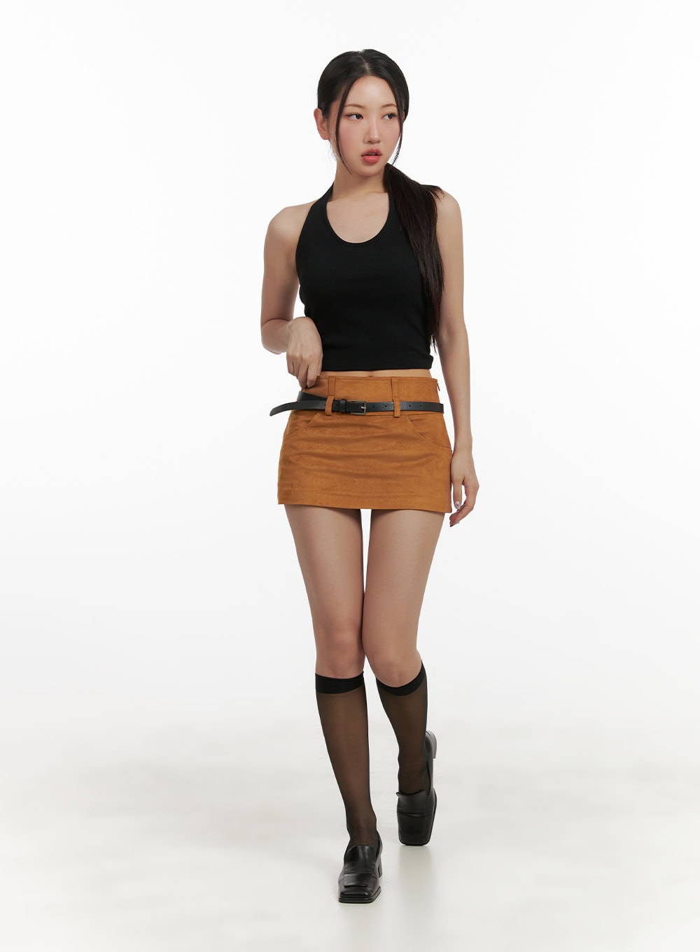 Suede Mini Skirt CY403