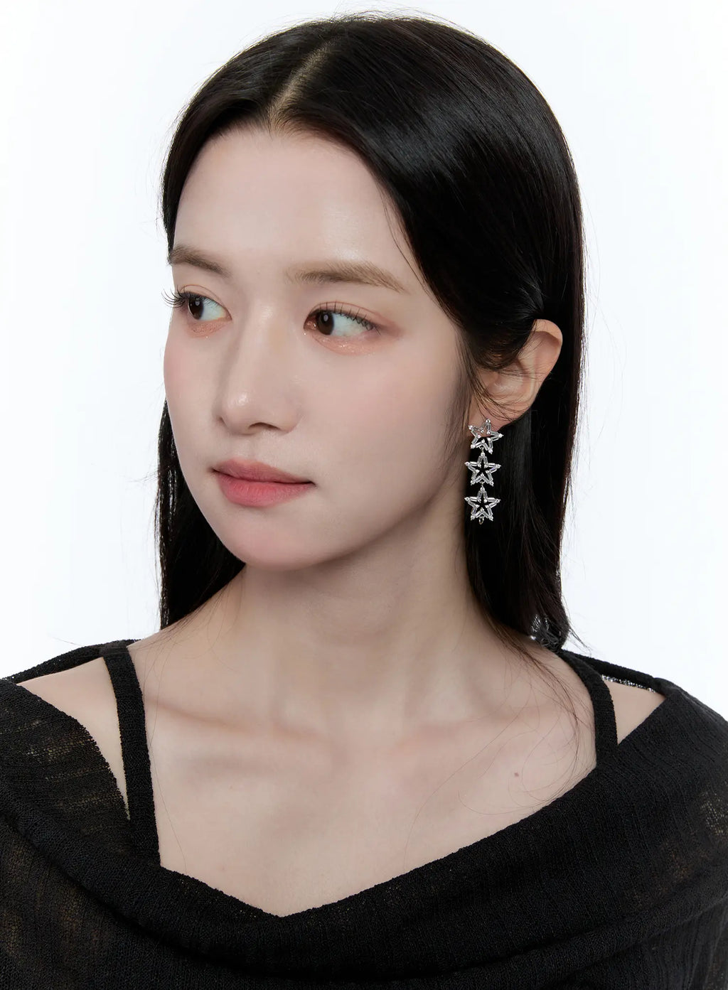 Triple Star Cubic Earrings CC0608