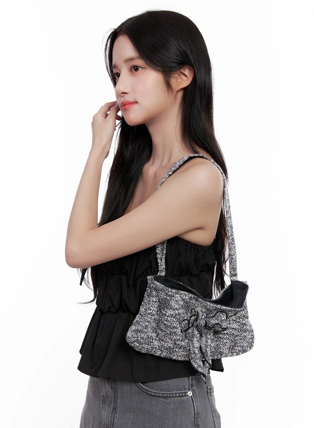 Bow Slouchy Shoulder Bag CL516