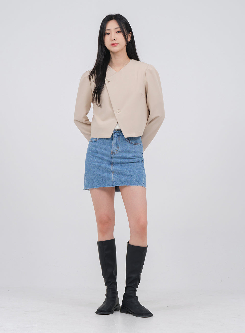 Denim Mini Skort U2202