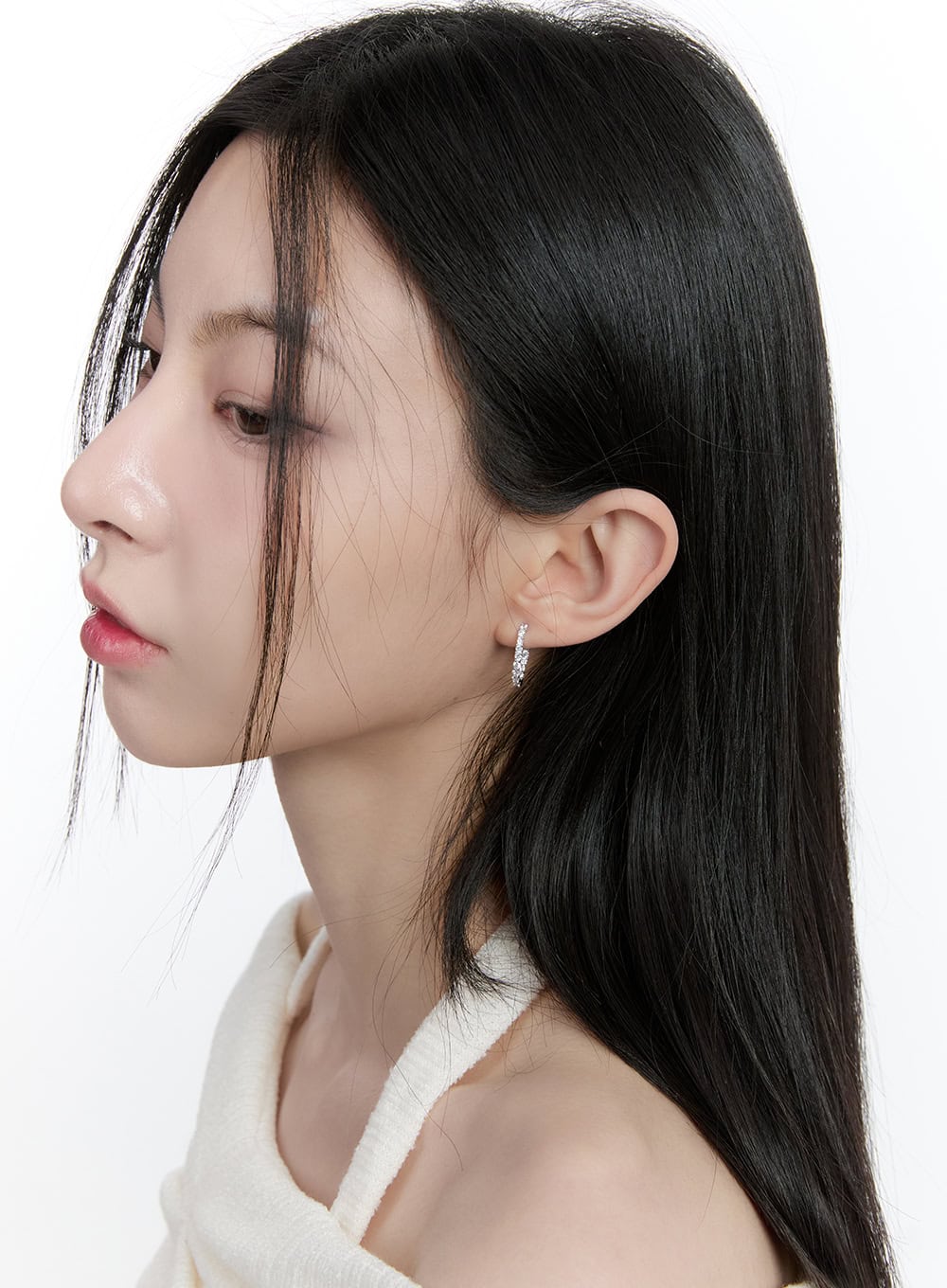 Cubic Oval Earrings CJ521