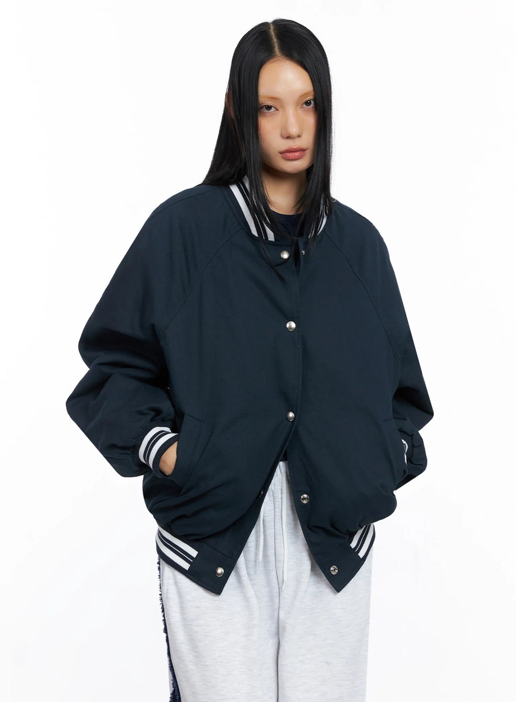 Oversized Varsity Bomber Jacket CO517