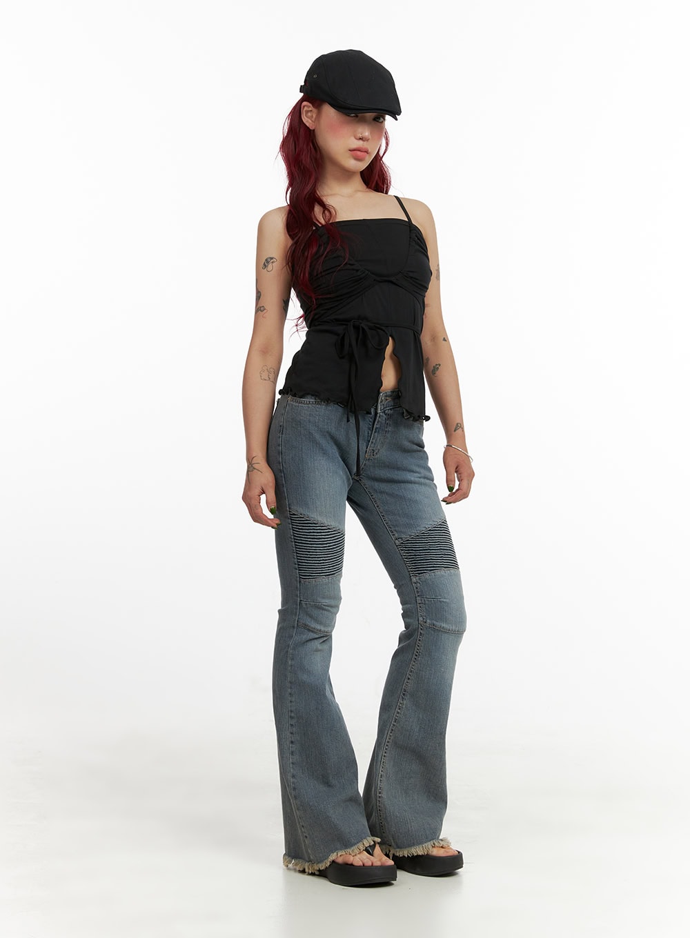 Low Rise Slim Bootcut Jeans CY430