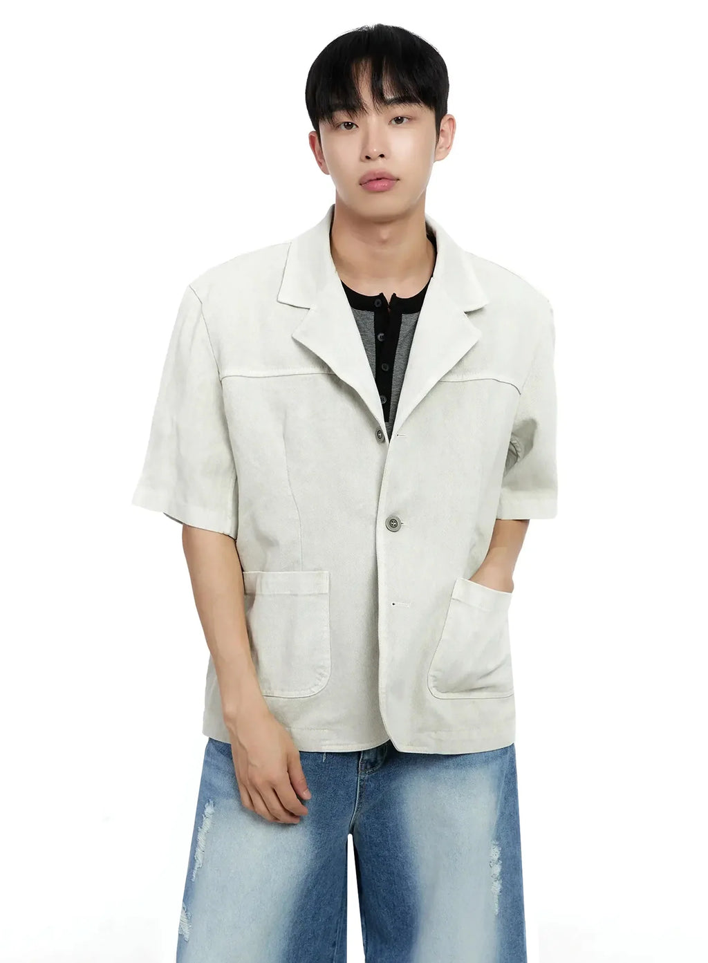 Men's Short-Sleeve Button-Up IG520