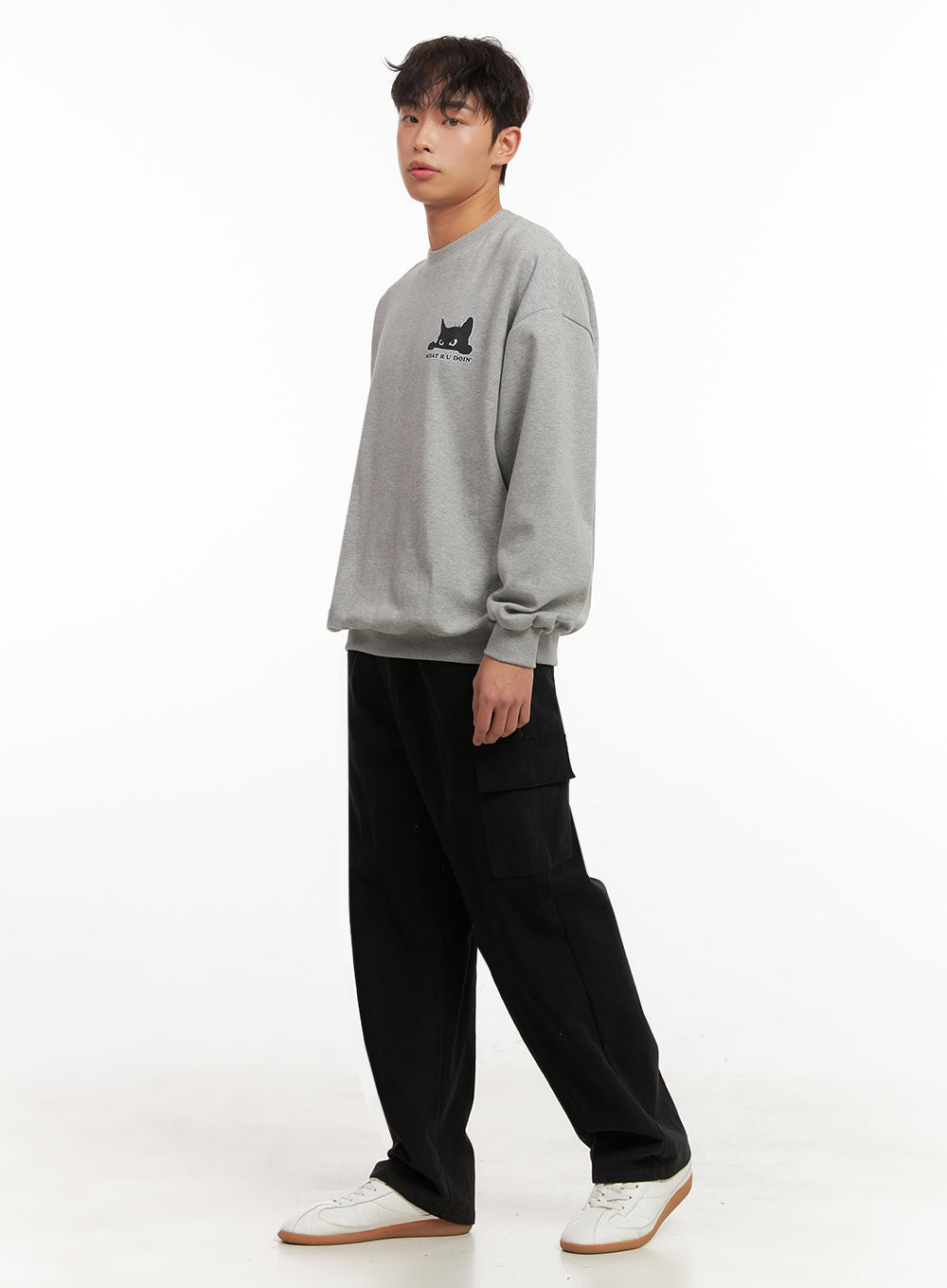 Men's Long-Sleeve Oversized Sweatshirt ID427