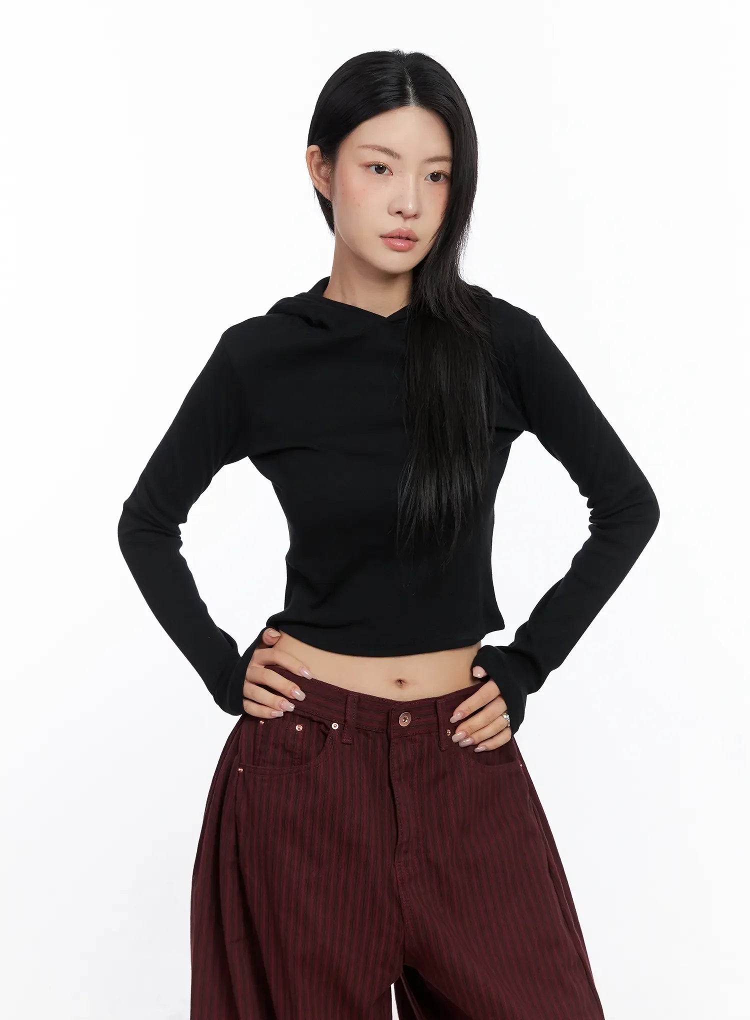 Classic Slim Fit Crop Hoodie CO507