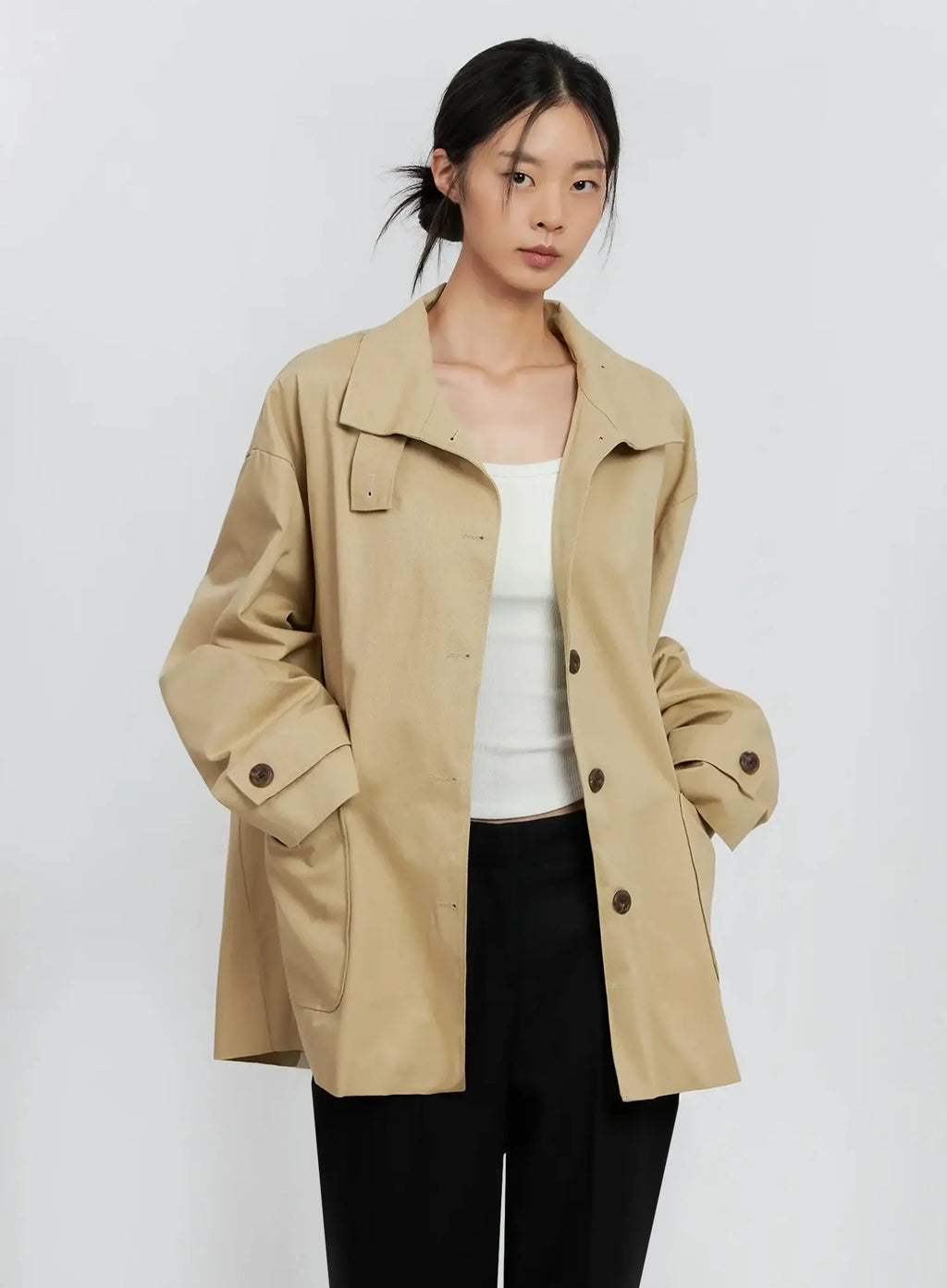 Classic Short Trench Jacket IS516