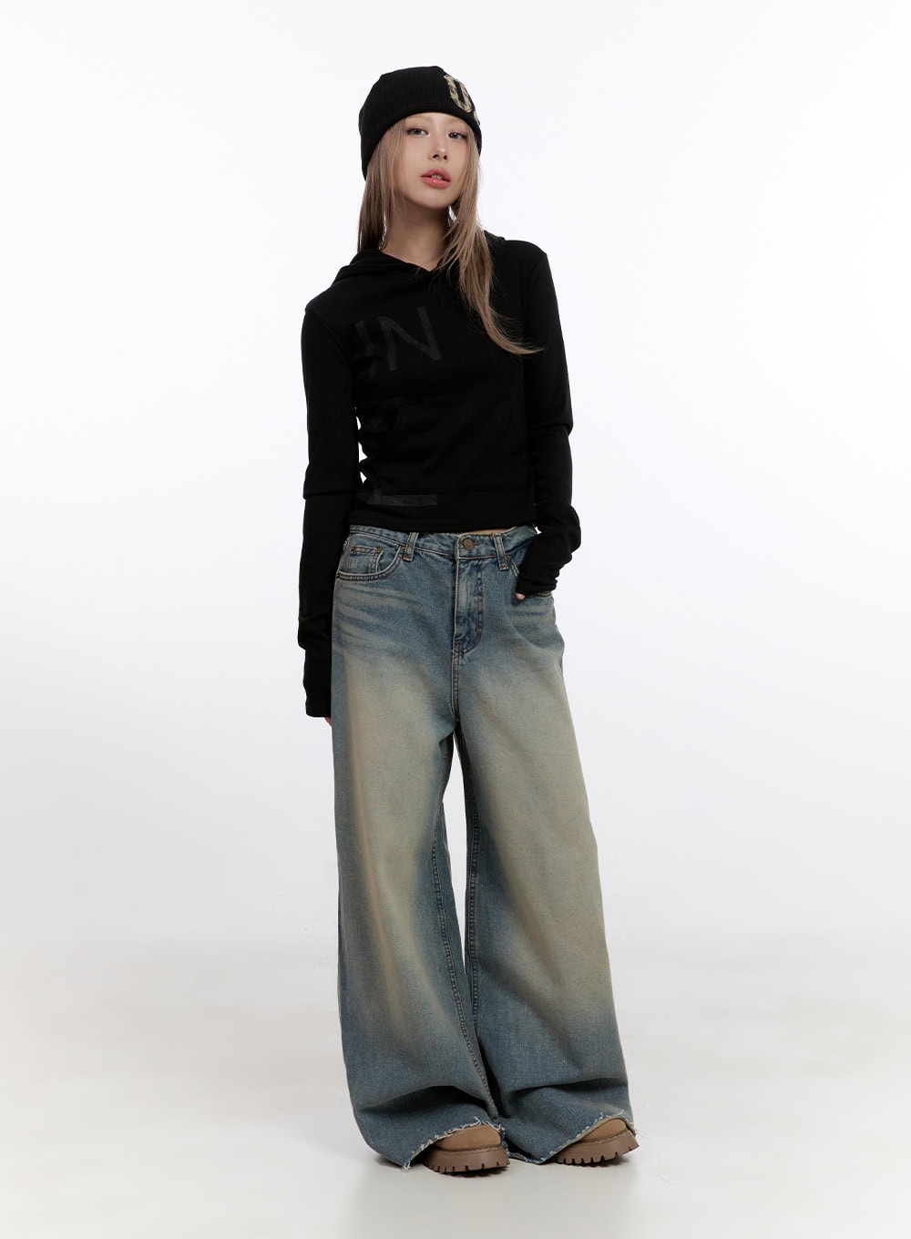 Felicia Cotton Wide Fit Baggy Jeans CN425