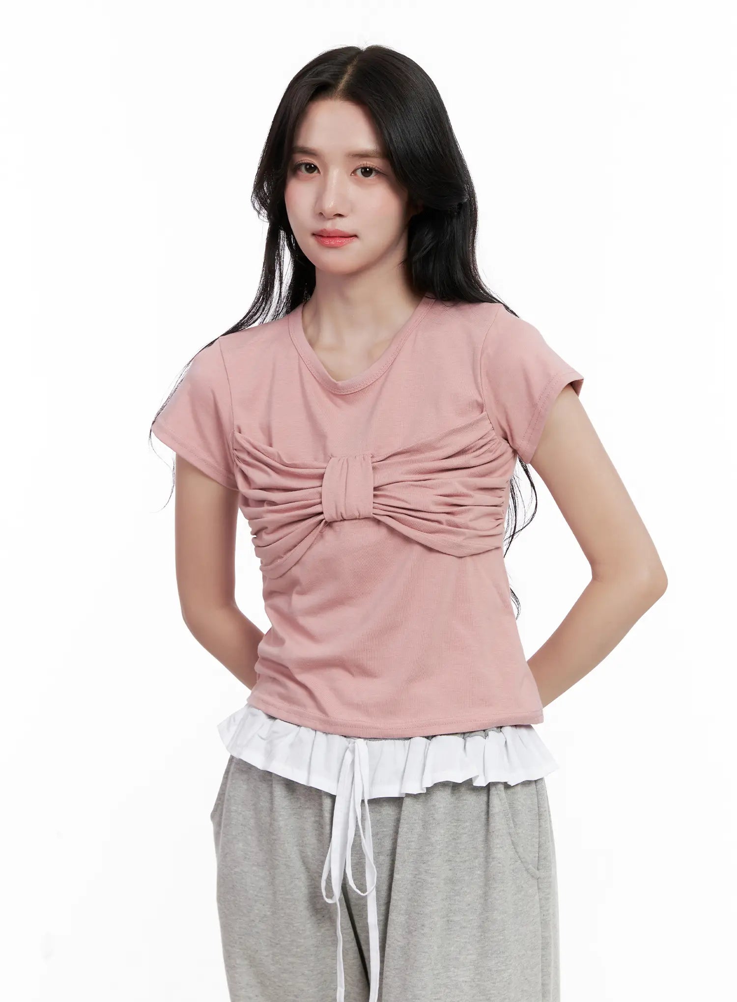 Scrunched Ribbon Top CL516