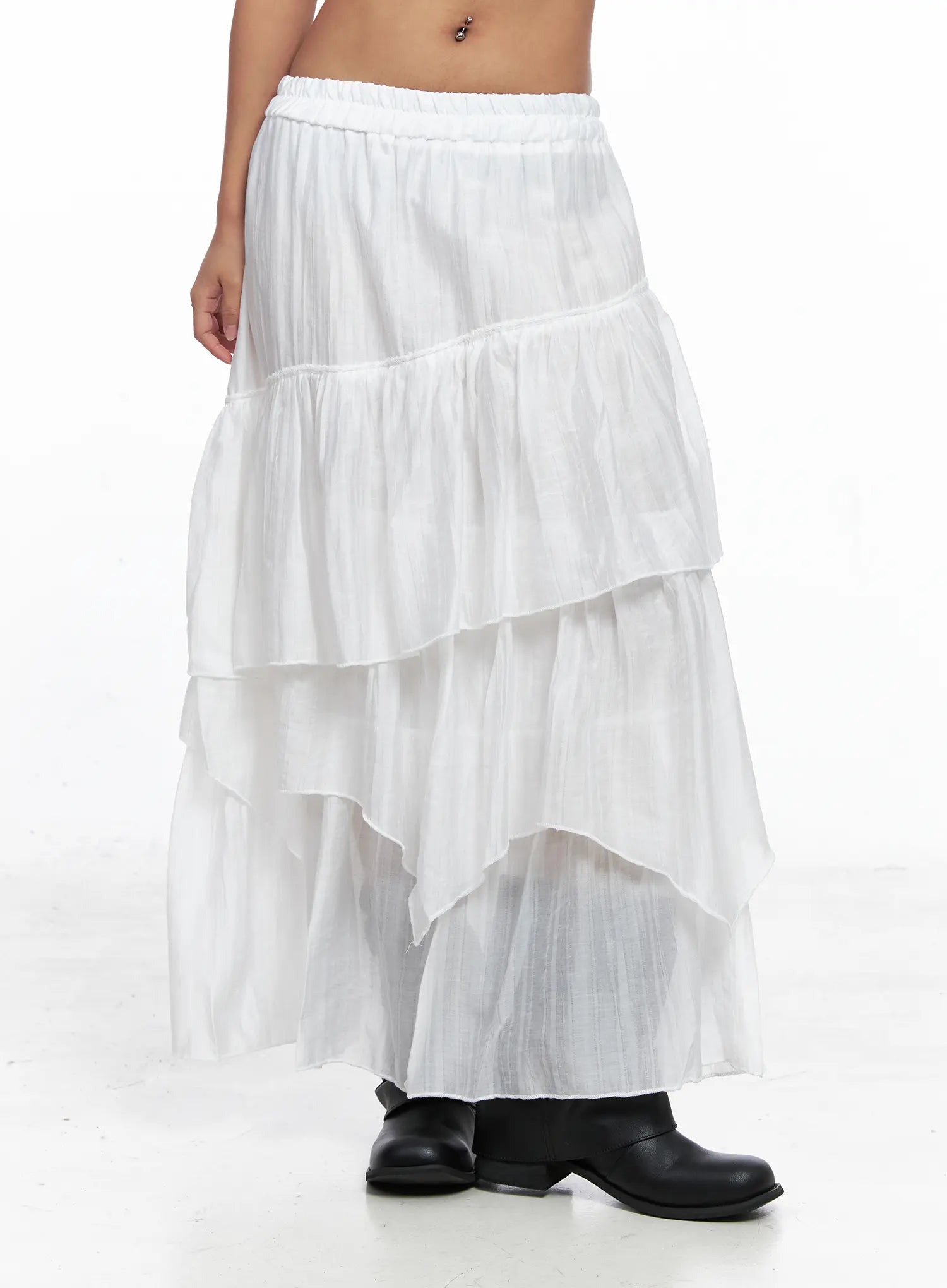 Bohemian Tiered Flowy Maxi Skirt CO510