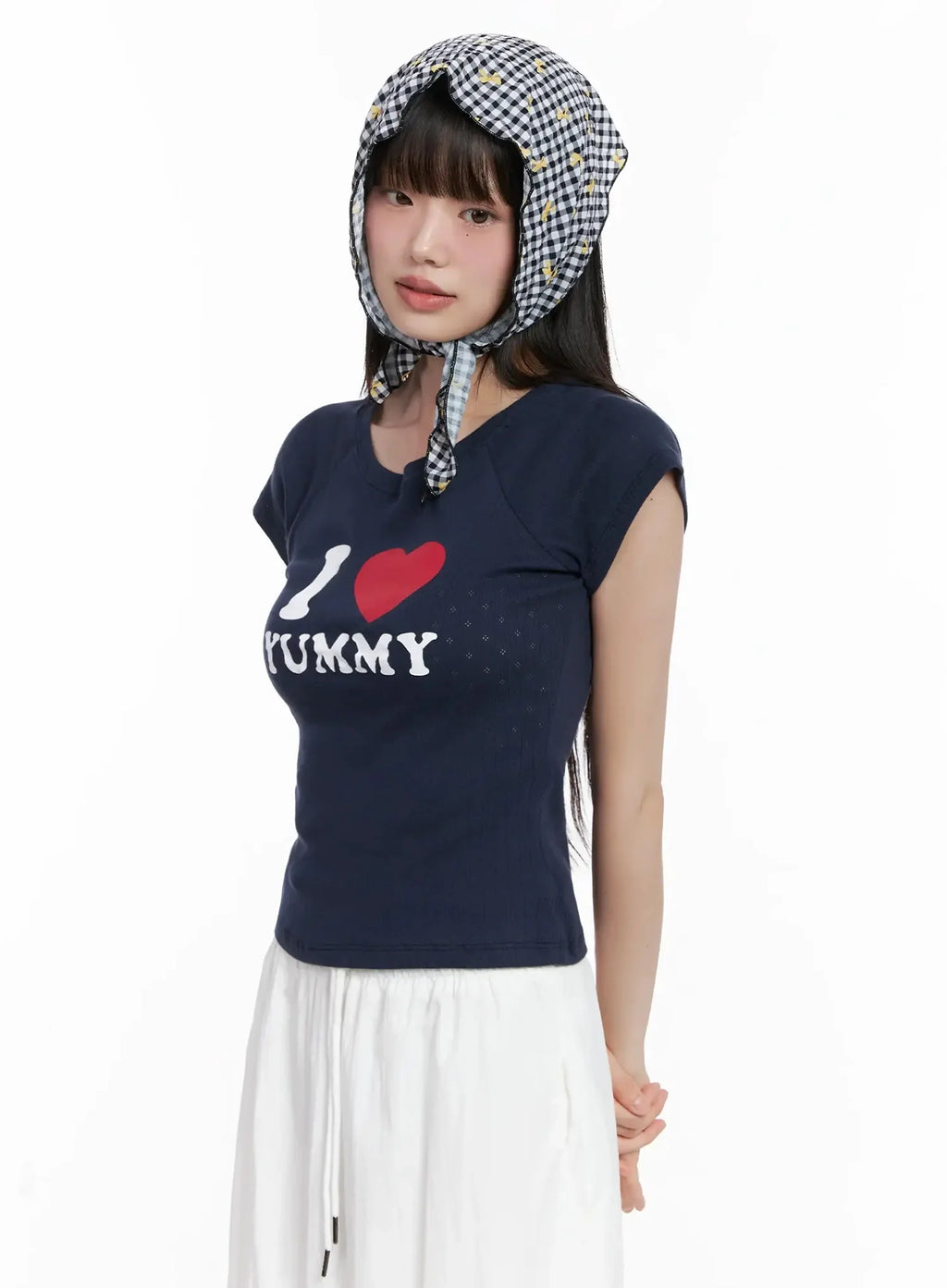 Gingham Ribbon Hair Scarf IL528