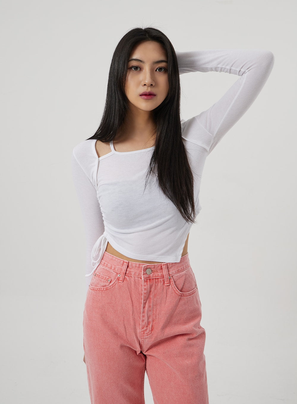 Unbalanced Hem Layered Top BF310