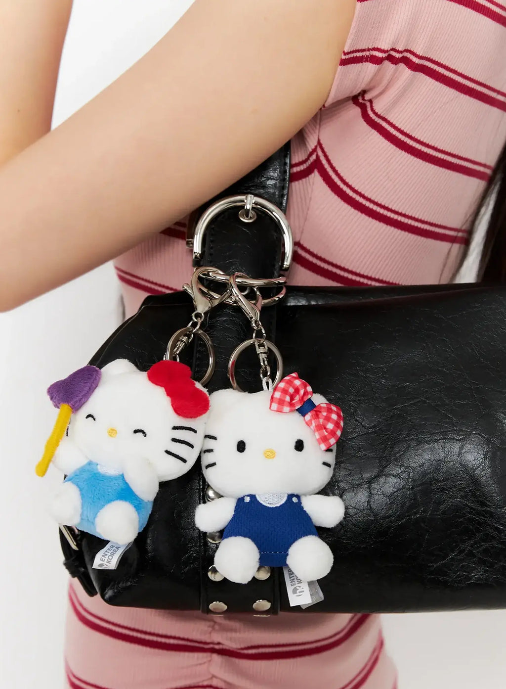 Kitty Heart Stick Plush Keychain IL531
