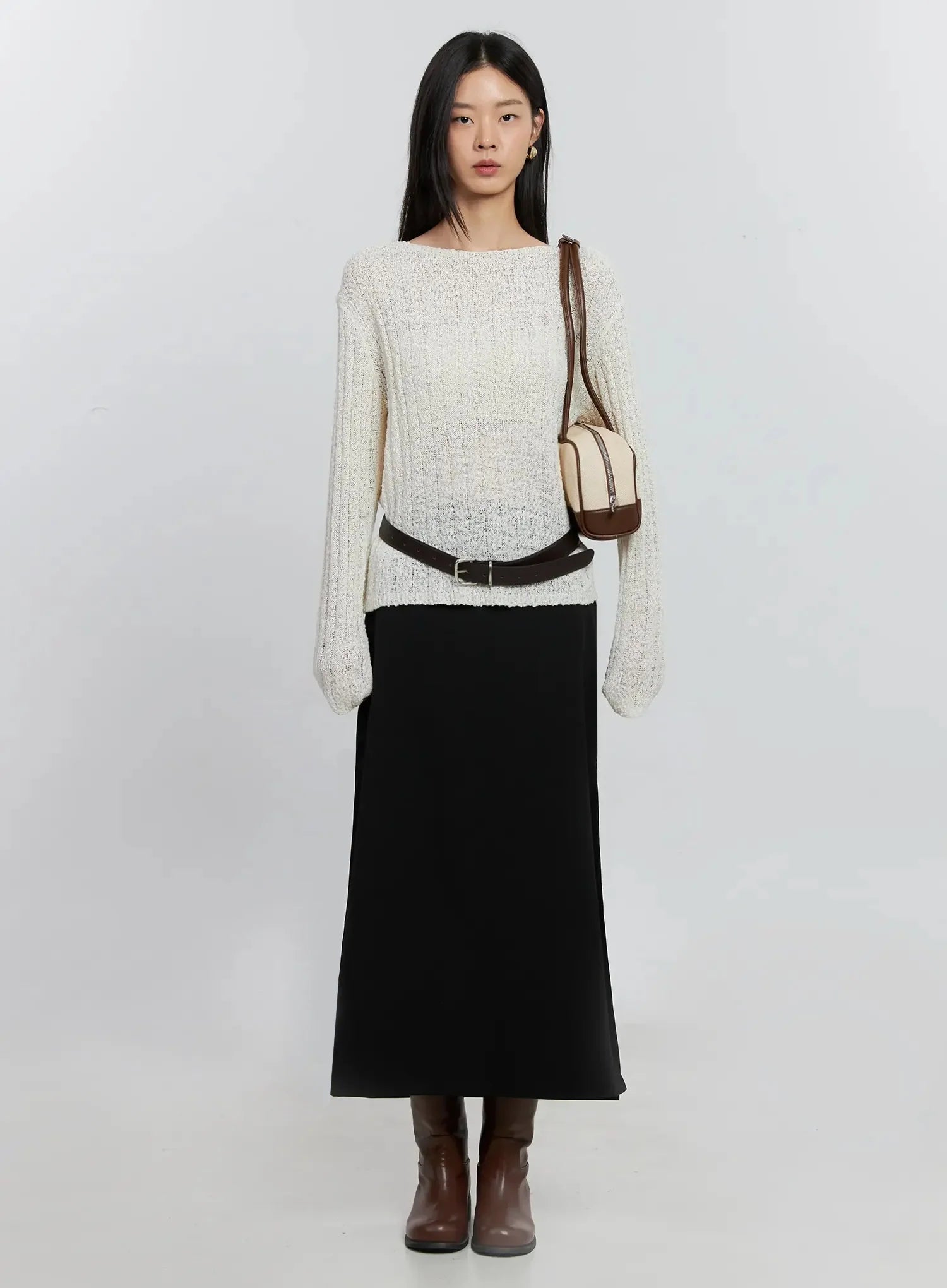 Side-Slit Midi Skirt IS515