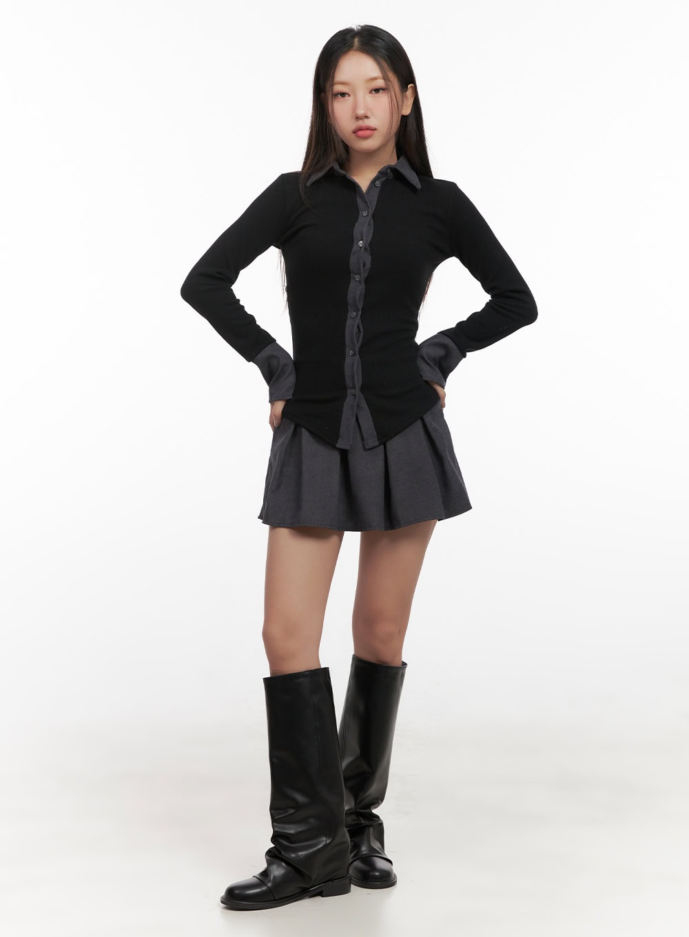 Pleated Glam Mini Skirt CD413