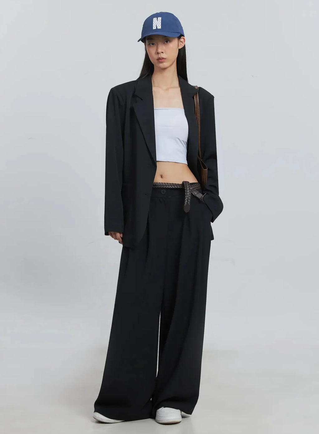 Pintuck Wide-Leg Pants IU512