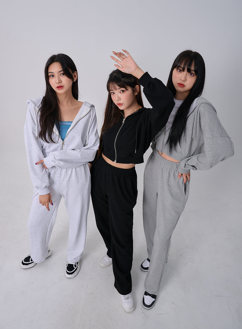 Lewkin Soft Basic Two Way Hoodie Zip Up C1210