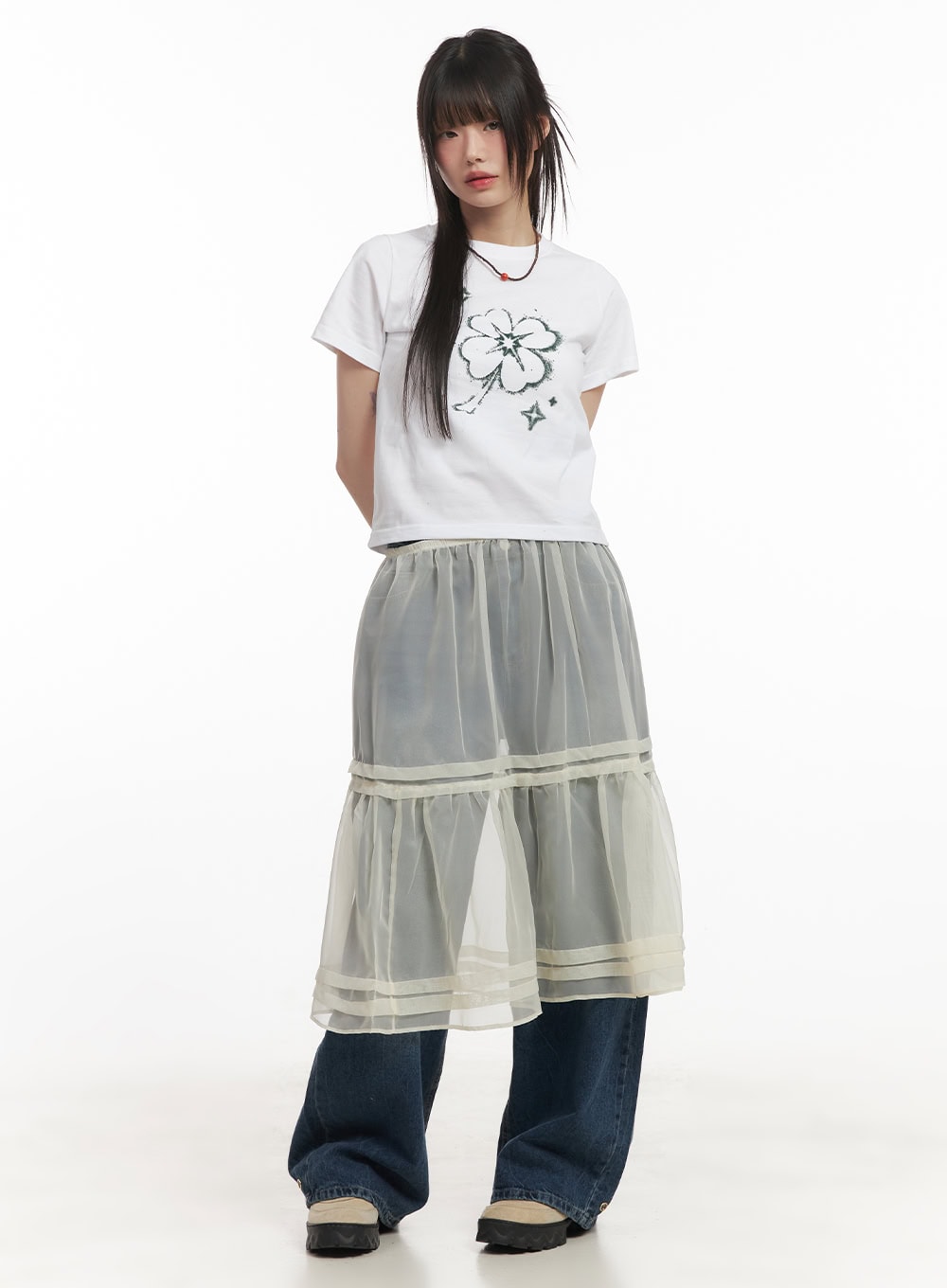 Bri Oversized Buttoned Baggy Jeans CF518