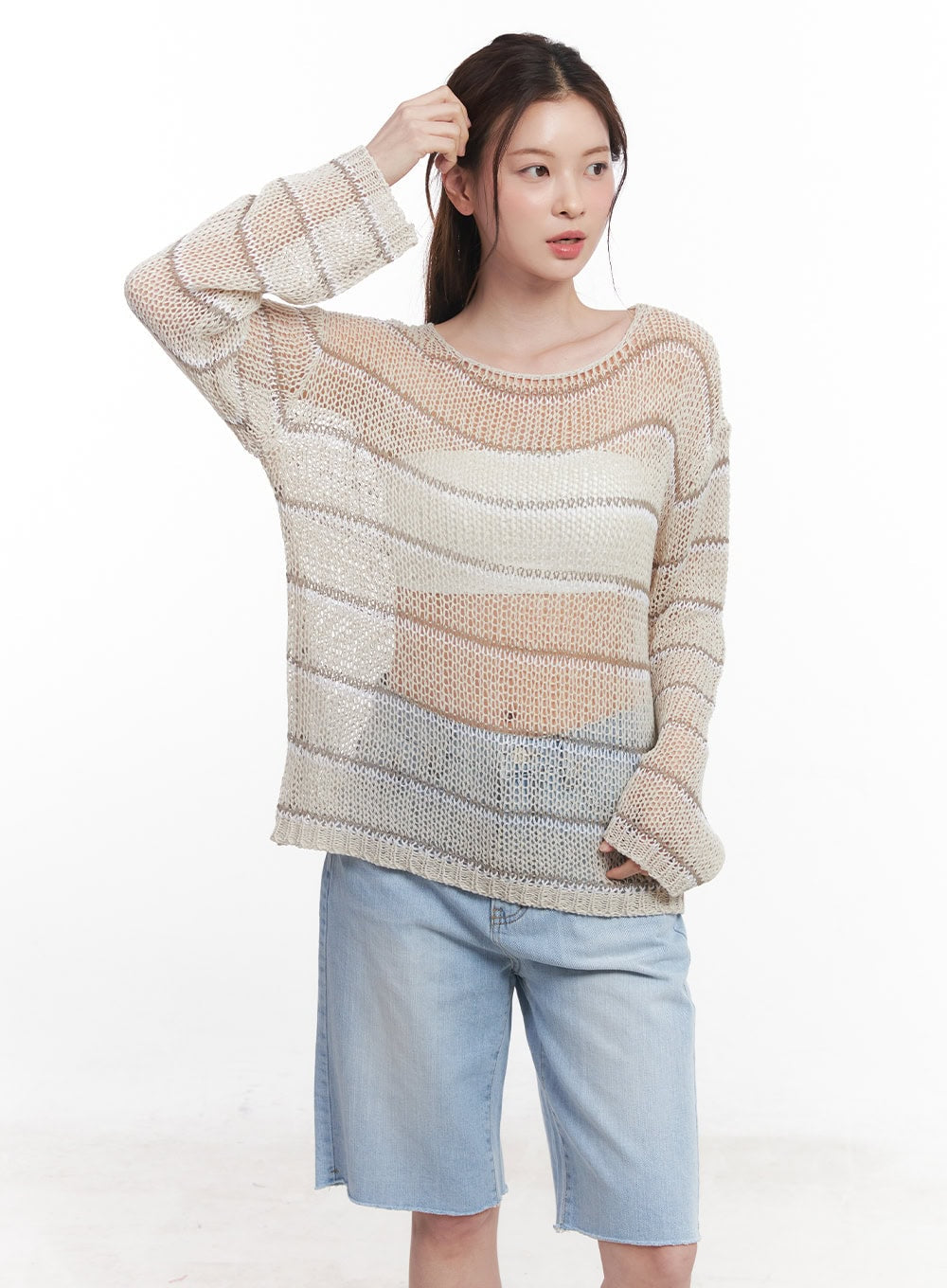 Loose-Fit Striped Sweater CY519