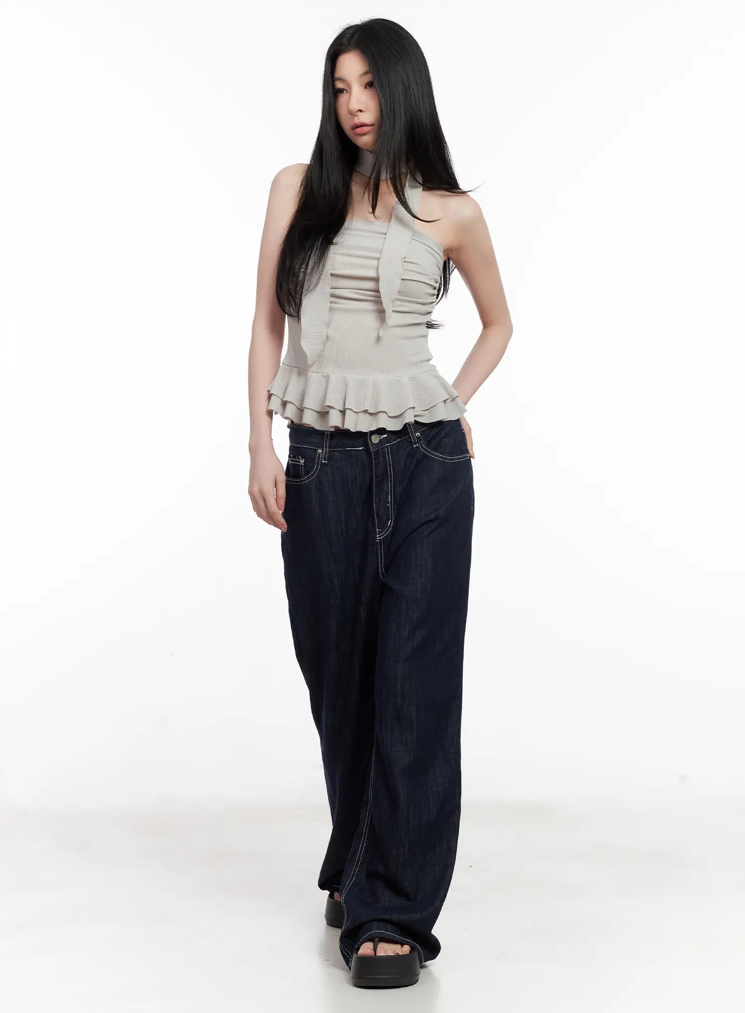 Miyeon Wide-Leg Denim Jeans CL501
