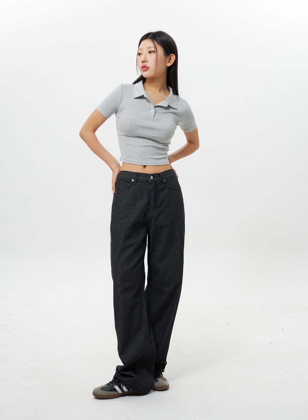 Cropped Polo Tee IY312