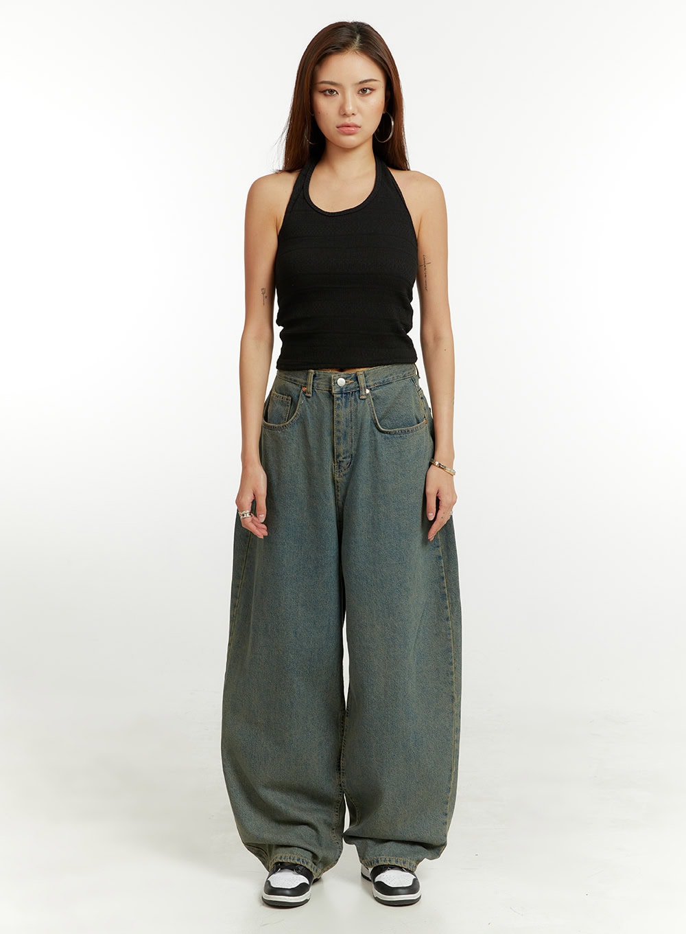 Denim Washed Baggy Jeans CU424