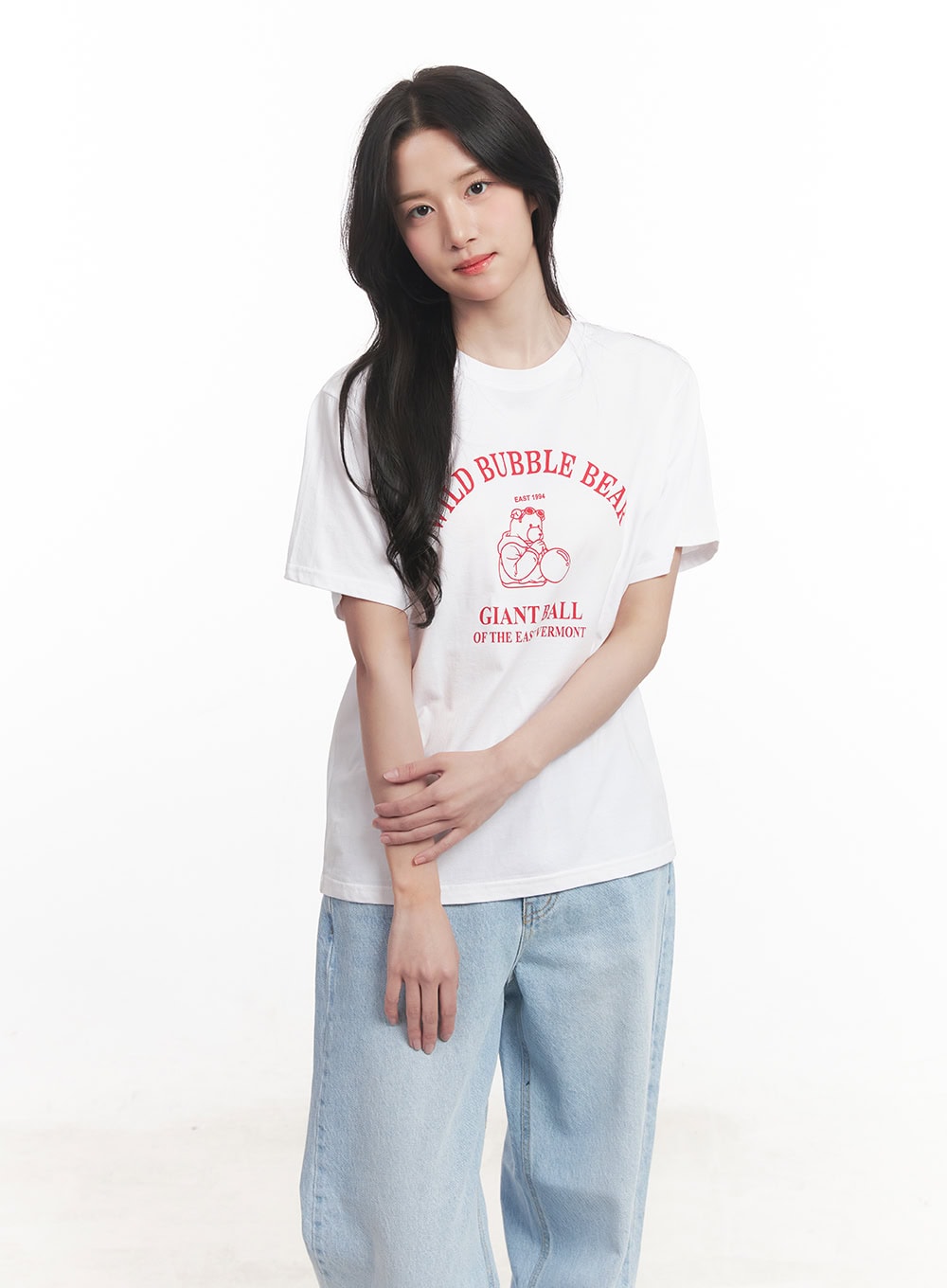 Bubble Pop Graphic Oversize T-Shirt CA511