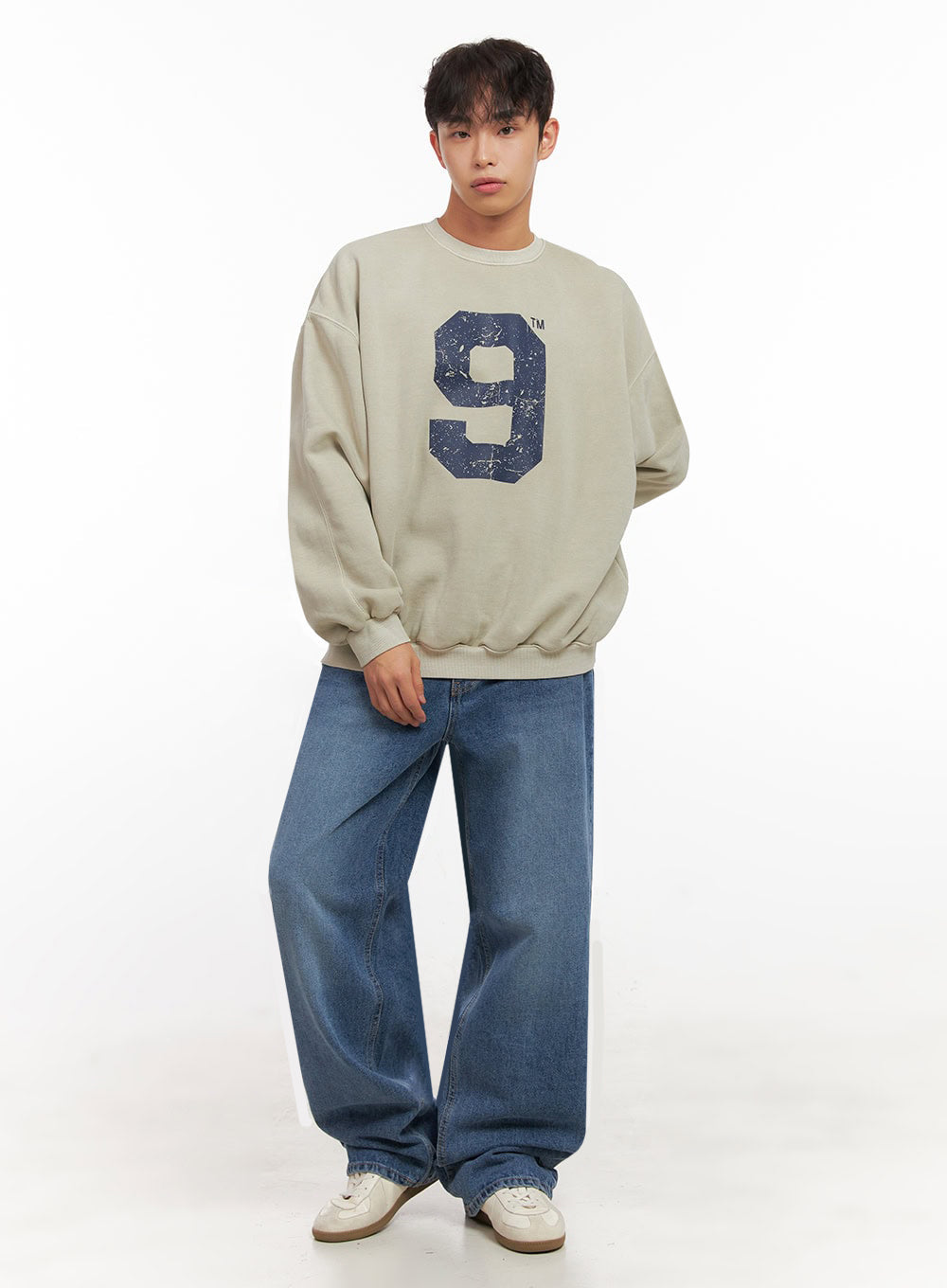 Men's Casual Long-Sleeve Oversized Tee ID427