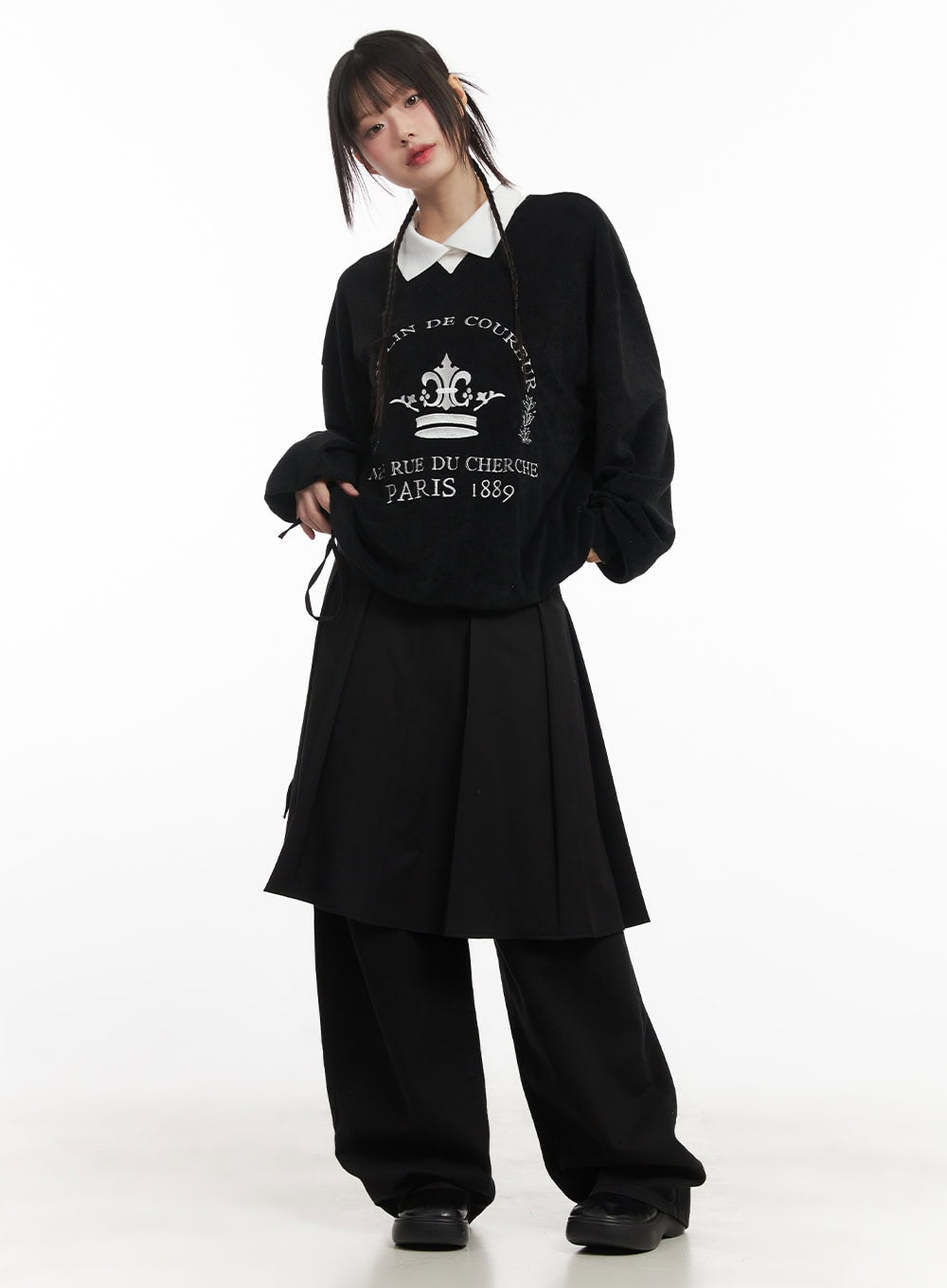 Wrap Pleated Midi Skirt CF518