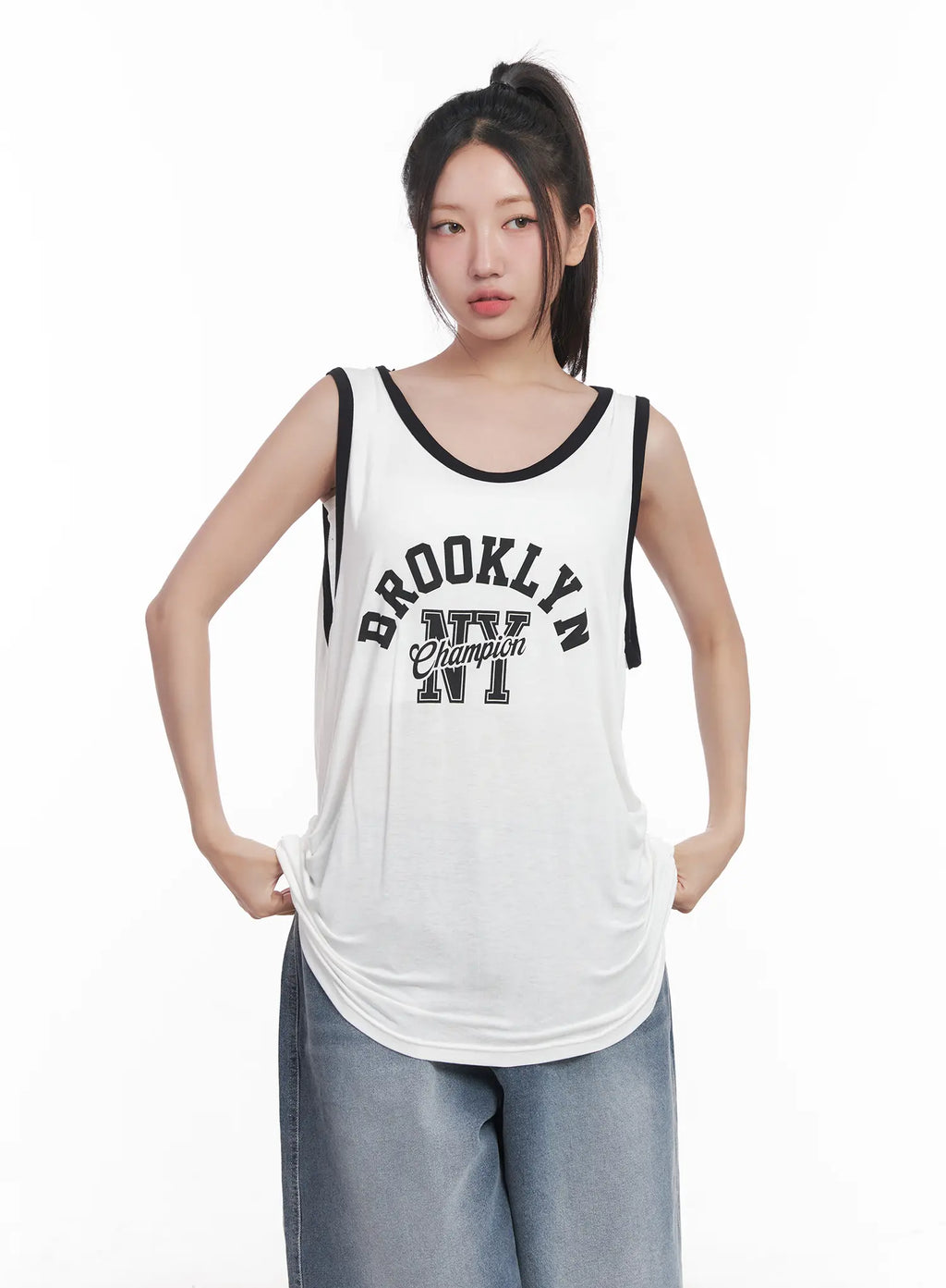 Graphic Two-Tone Tank Top CU516