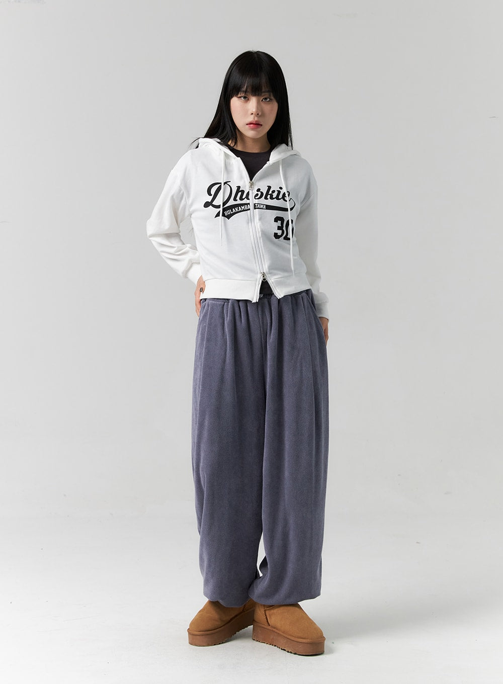 Graphic Print Zip-Up Hoodie CS312