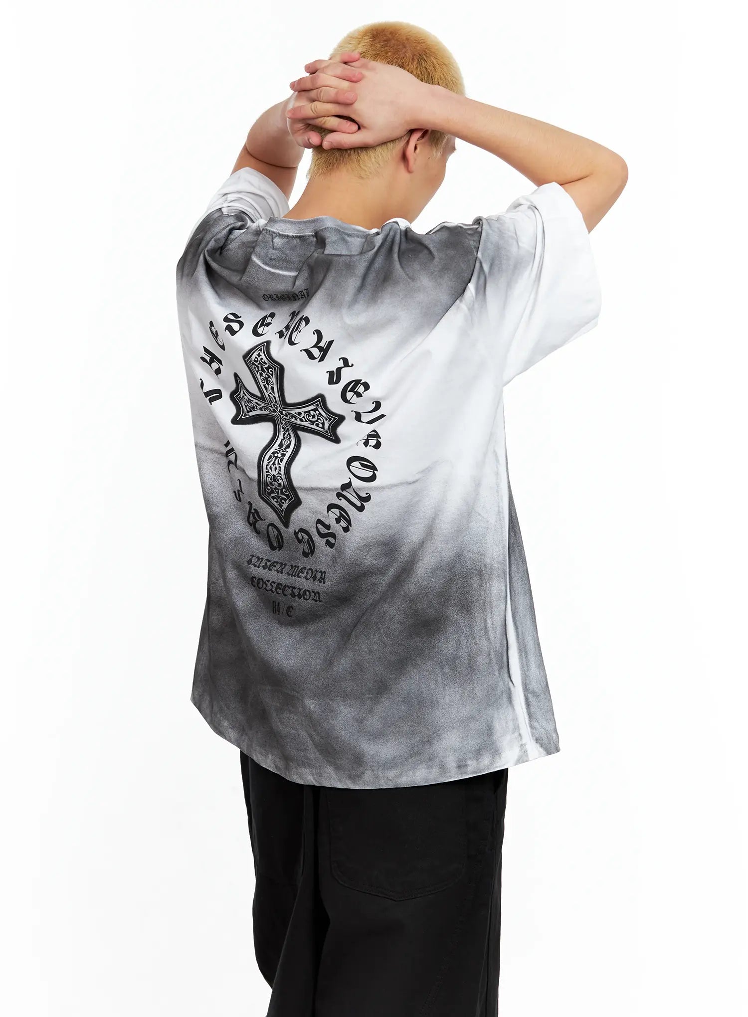 Men's Gradient Graphic Oversized Tee IL511