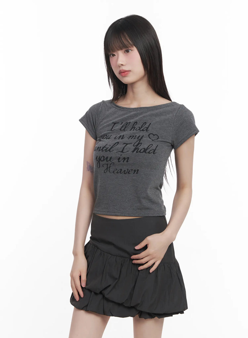 Graphic Slim-Fit Crop Top CU518