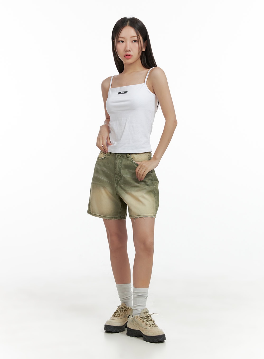 Distressed Washed Shorts CL417