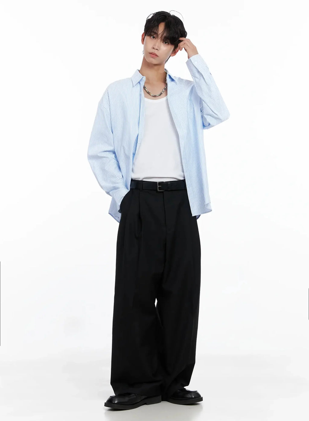 Men's Classic Striped Oxford Shirt IO516