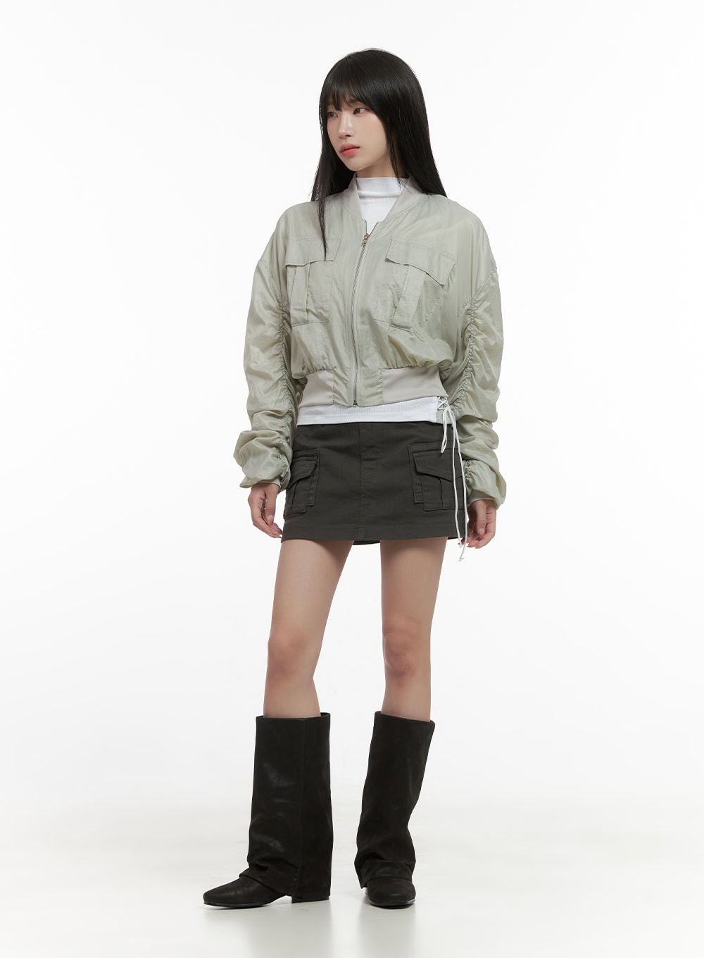 String Shirred Crop Jacket CS419