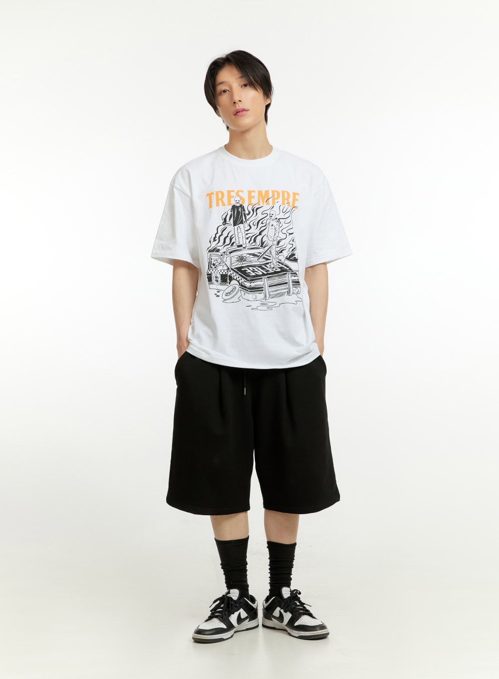 Men's Lettering Cotton T-Shirt IL418