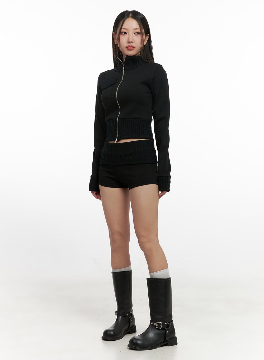 Solid Slim Fit Shorts CN415