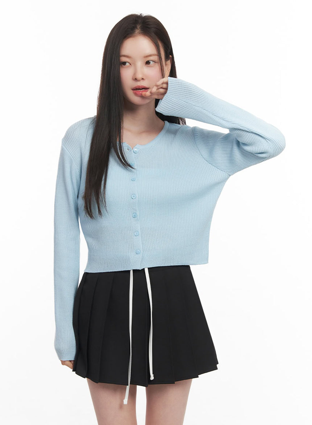 Knit Buttoned Cardigan IY513